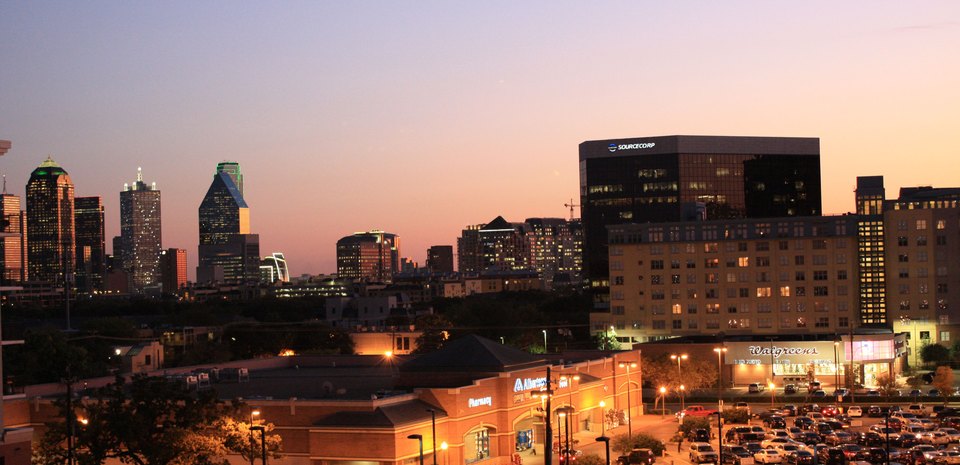 Dallas skyline at dusk